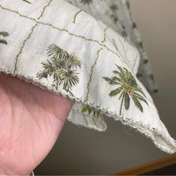 Agua Bendita Herbarium Linen Palm Print Pants - Picture 9 of 12